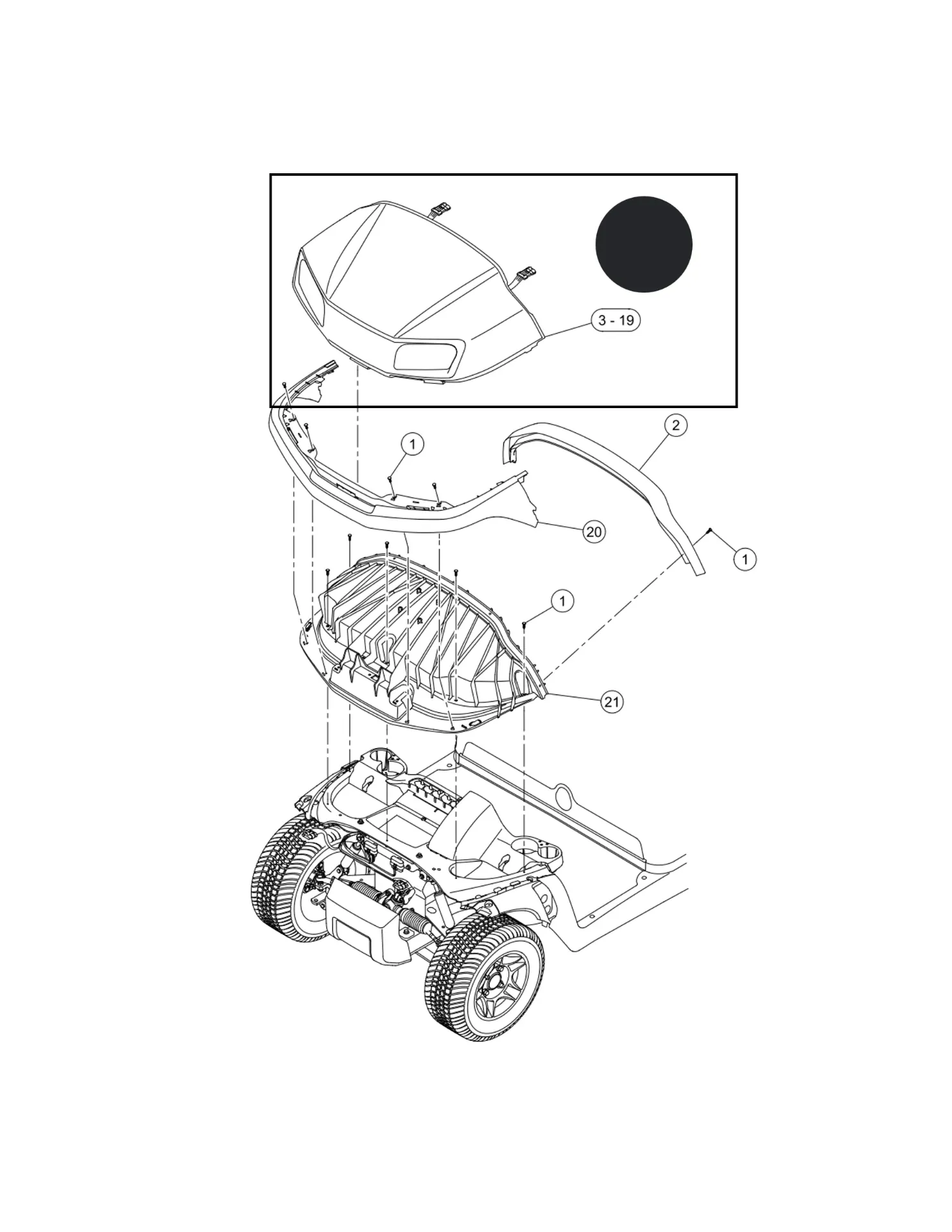 [47589916208] Pnl, Bty, Ft, Black, Sp, Original for Clubcar